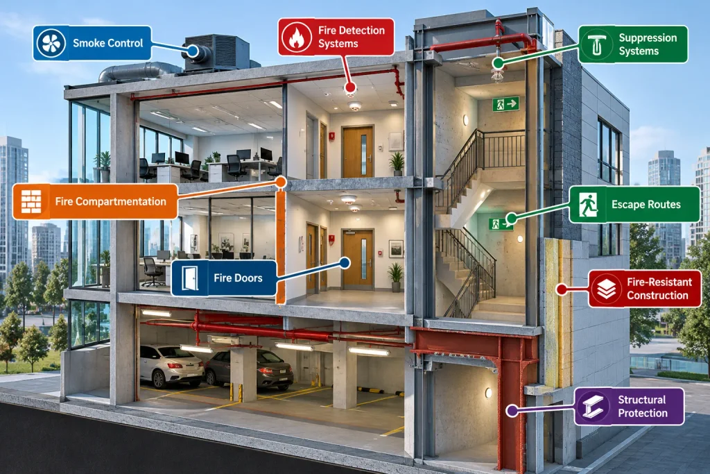 Fire Safety Qualifications UK: A Complete Guide to Professional Qualifications 2 Modern Building Fire Safety Systems