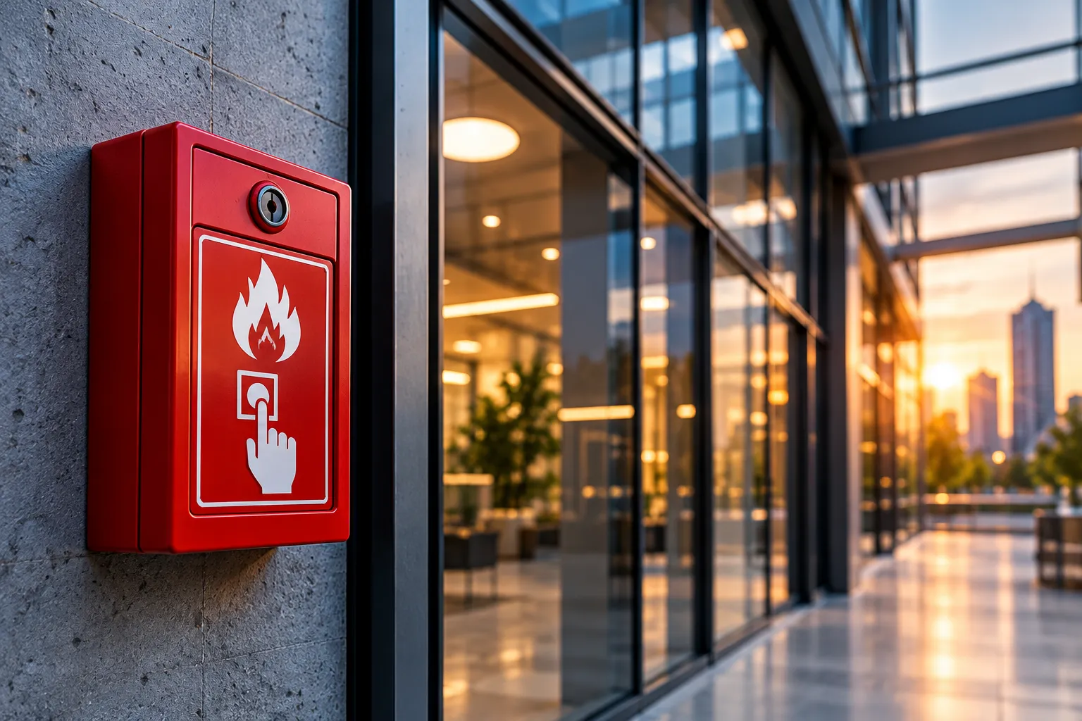 Fire risk assessment and fire safety in a modern building